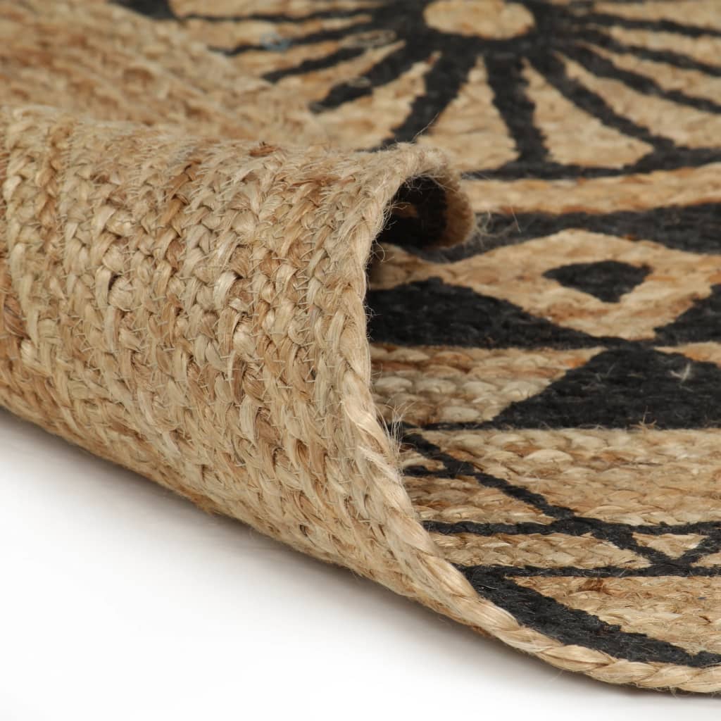 Teppich Handgefertigt Jute mit Dreiecksmuster 150 cm
