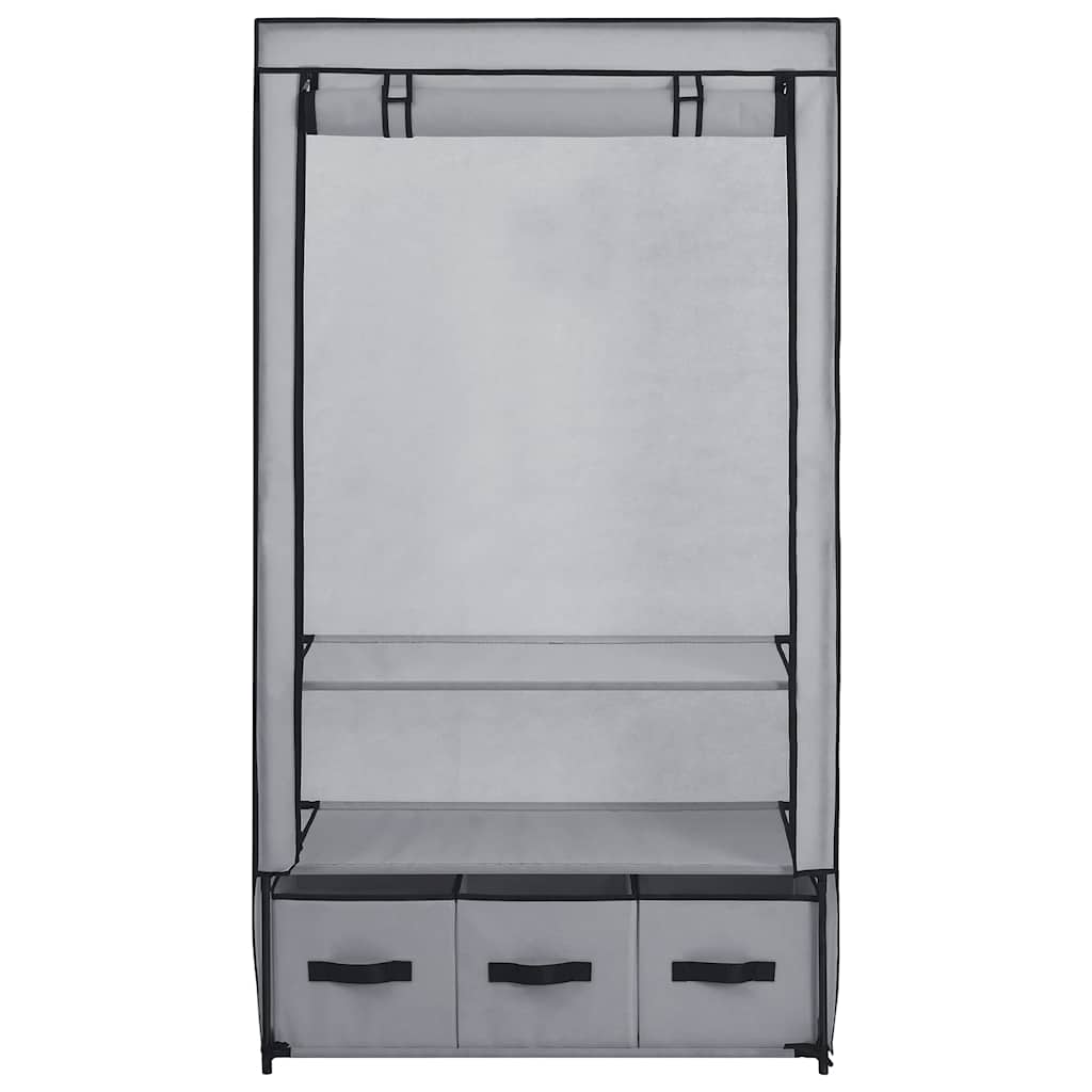 Kleiderschrank Schwarz 87 x 49 x 159 cm Stoff