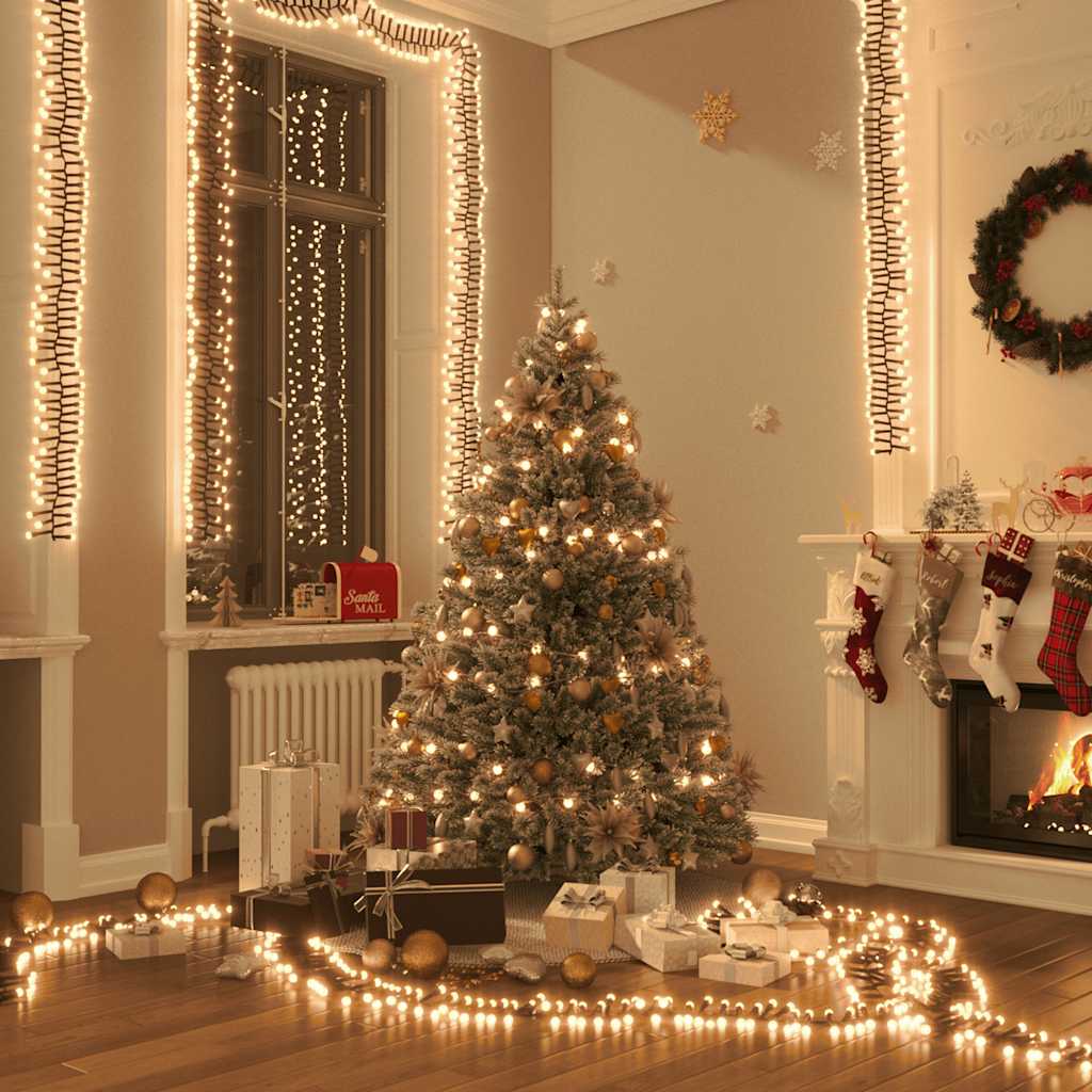 LED-Lichterkette mit 400 LEDs Warmweiß PVC