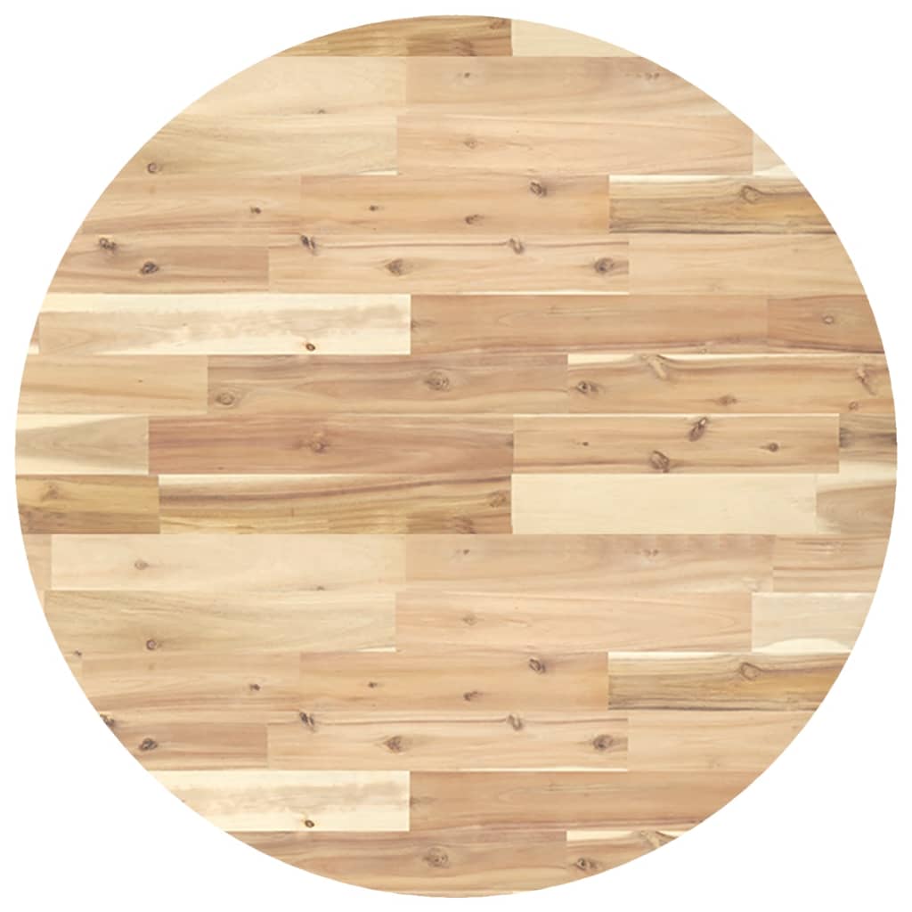 Tischplatte Rund Ø40x2 cm Massivholz Akazie