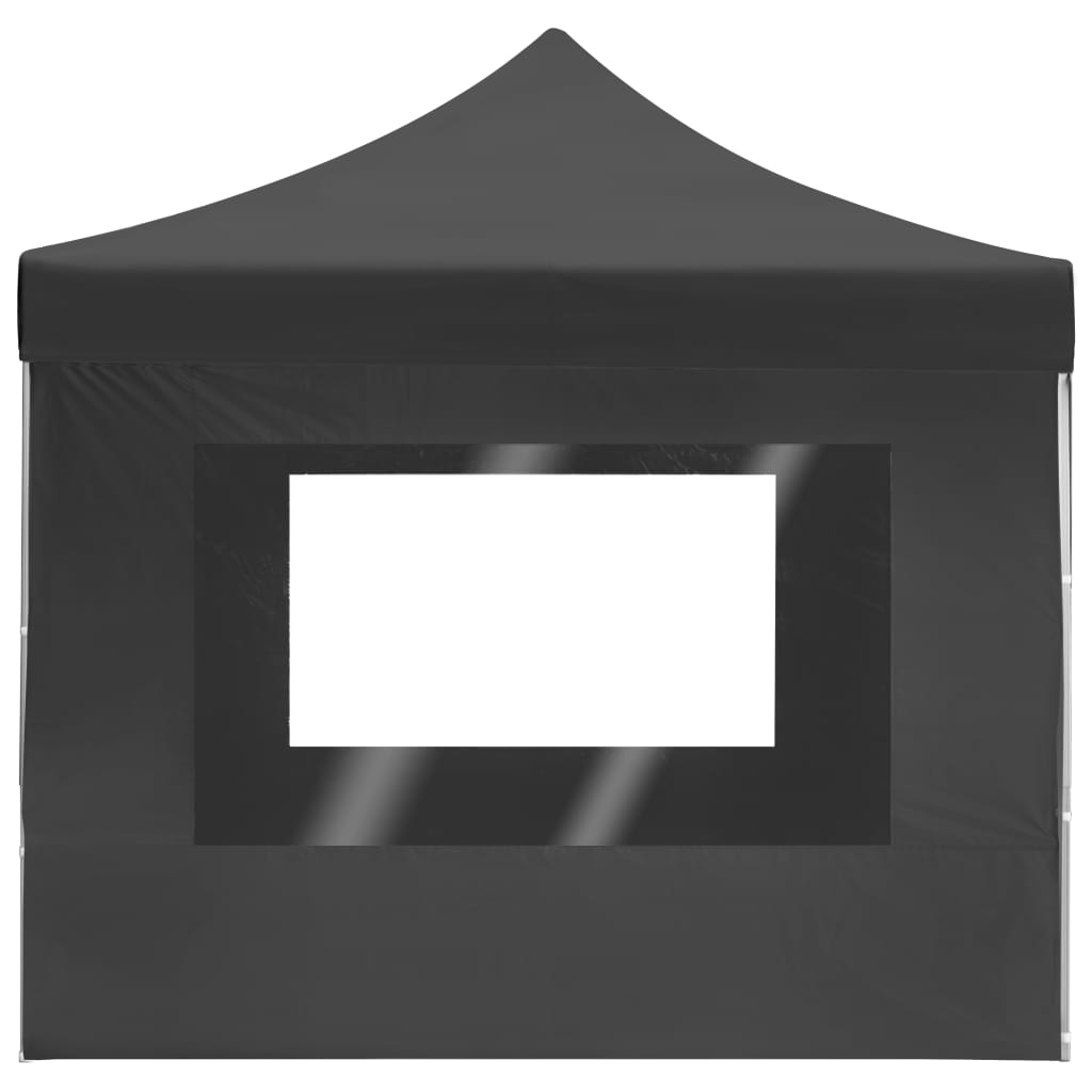 Profi-Partyzelt Faltbar mit Wänden Aluminium 3×3m Weiß