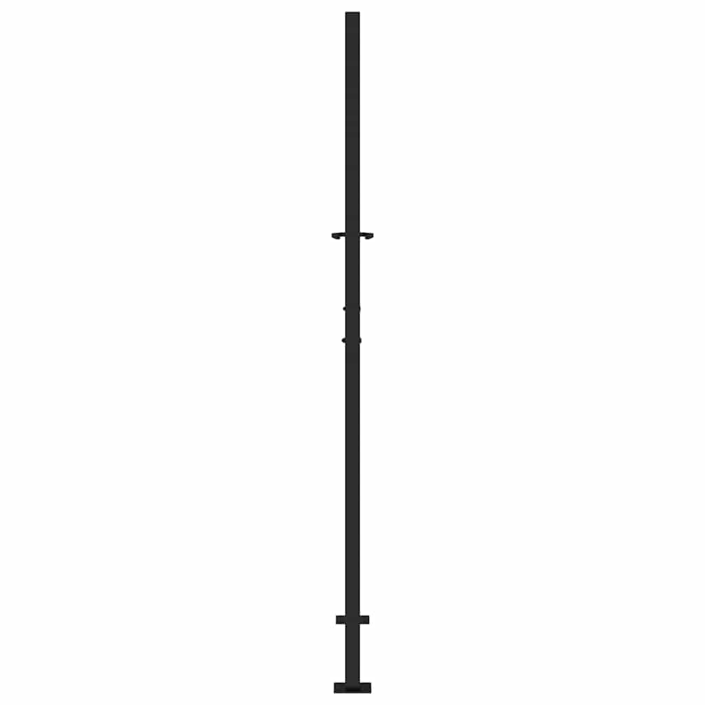 Gartentor Schwarz 100x100 cm Stahl Lichtdesign