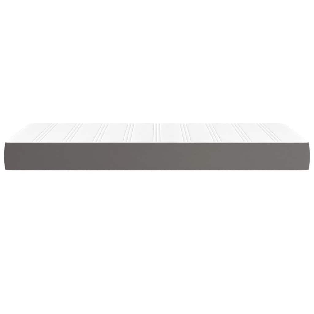 Taschenfederkernmatratze Mittel Schwarz 80x200x20 cm Kunstleder