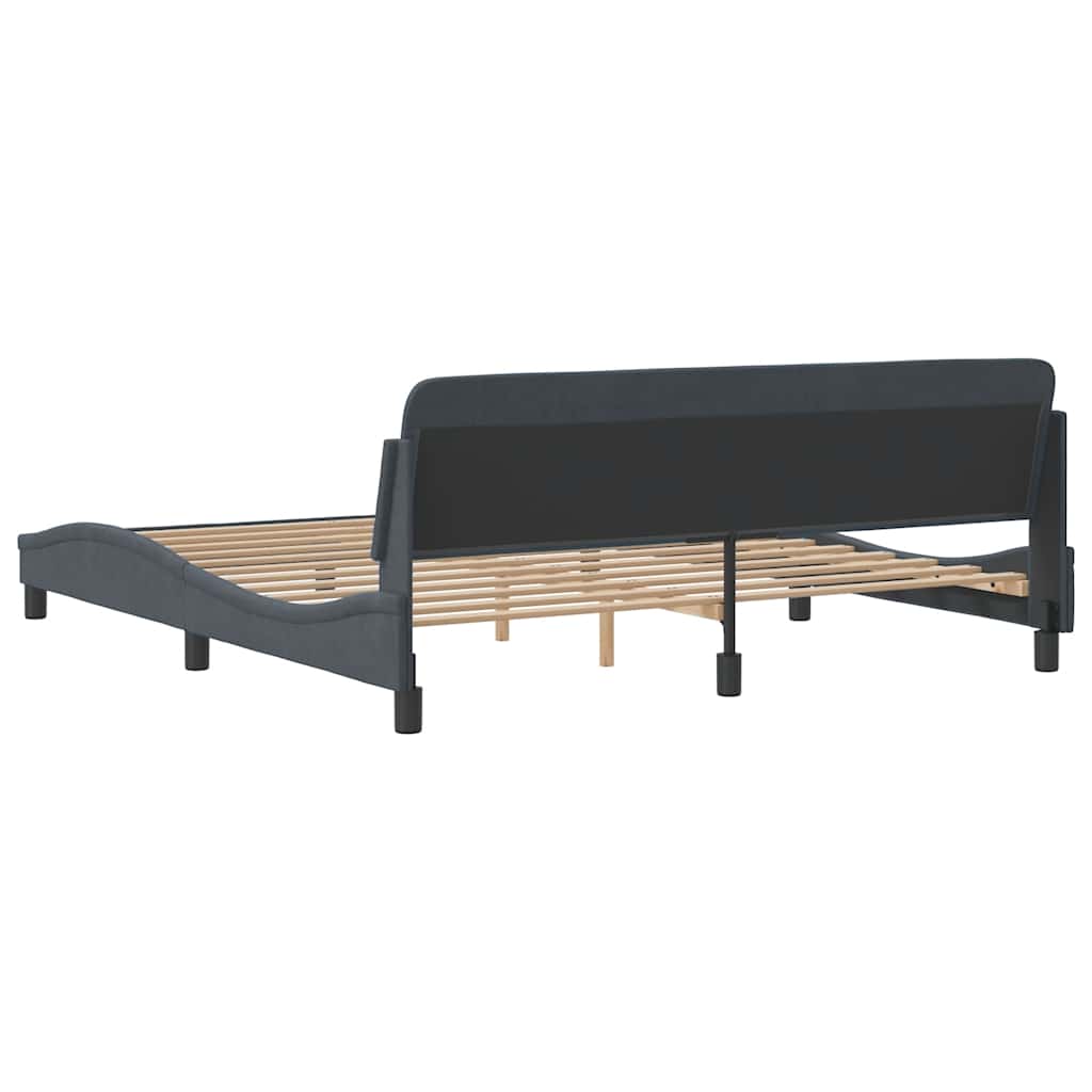 Bettgestell Dover Dunkelgrau 90x190 cm Samt