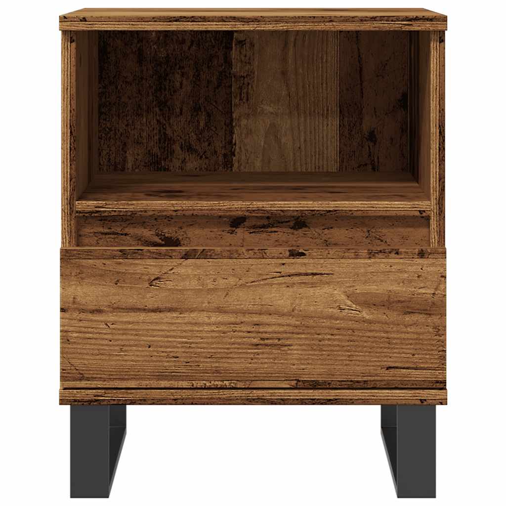 Bettschrank Schwarz Eichen-Optik 40 x 35 x 50 cm Holzwerkstoff