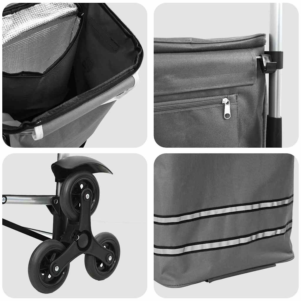 Einkaufswagen Schwarz 47 x 39 x 100,5 cm Oxford-stoff