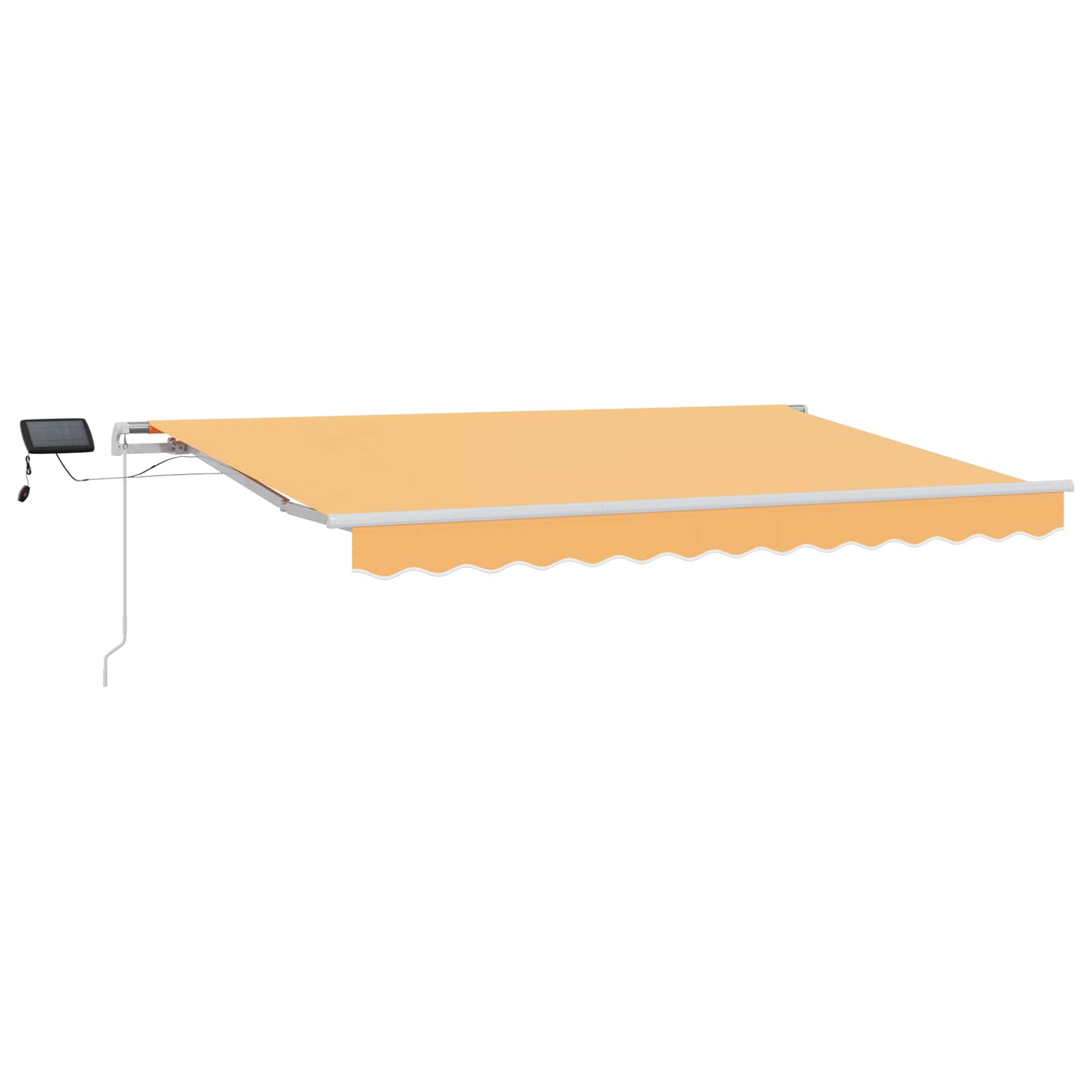 Markise Manuell Einziehbar mit LED 300x250 cm Blau und Weiß