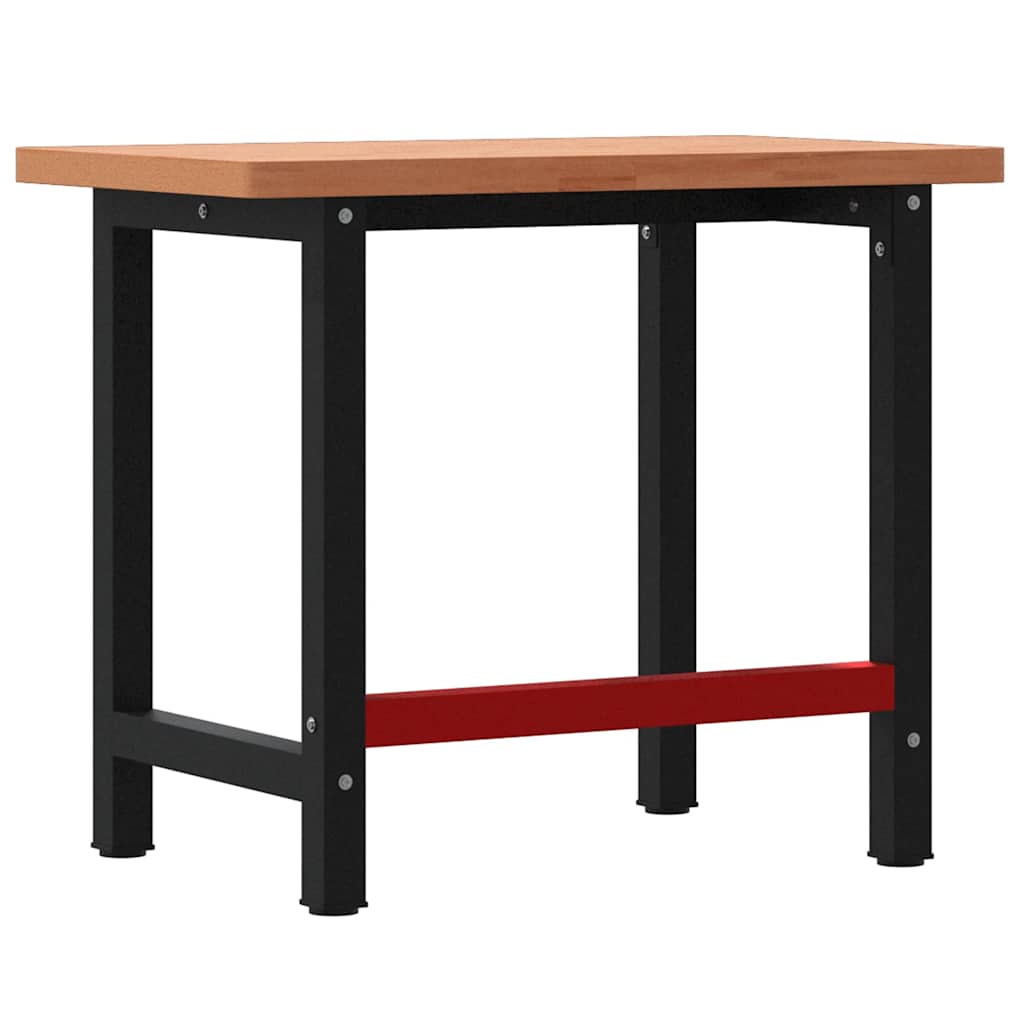 Werkbank 100x60x81,5 cm Massivholz Buche Rechteckig