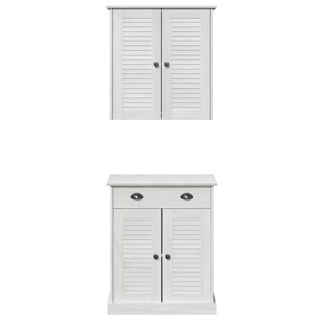 Badezimmermöbel-Set mit Regal VIGO 2 pcs Braun und Honigbraun