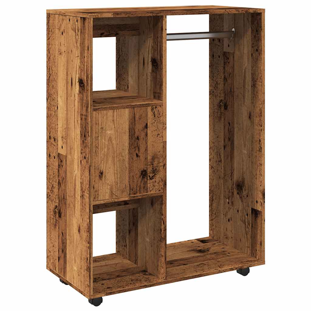Kleiderschrank Weiß 80x40x110 cm Holzwerkstoff