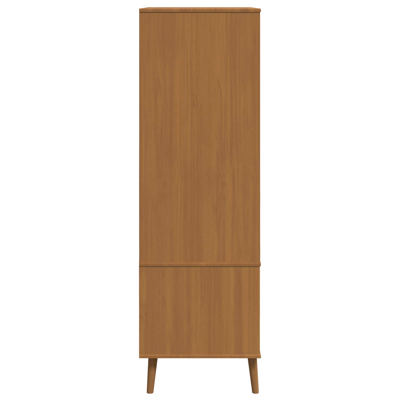 Kleiderschrank MOLDE Braun 90x55x175 cm Massivholz Kiefer