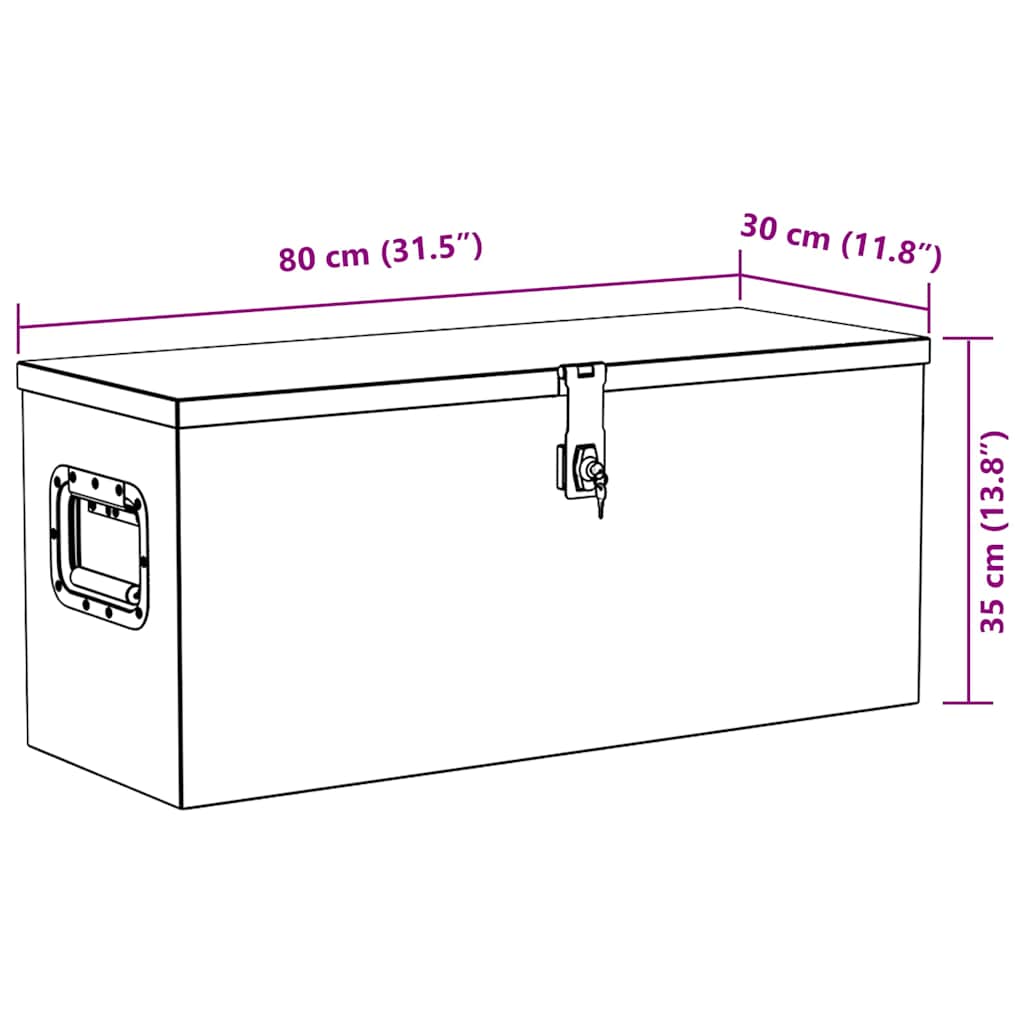 Aluminiumkiste 110,5×38,5×40 cm Silbern