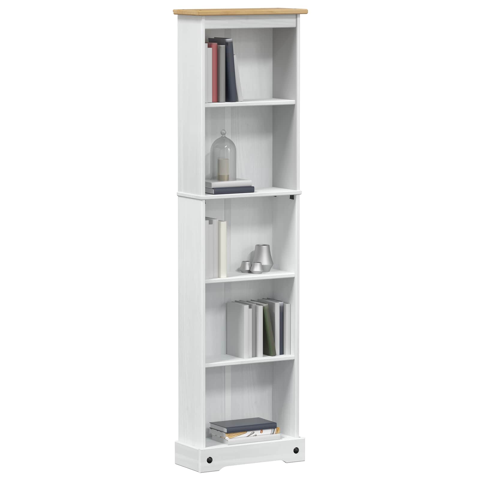Bücherregal Corona 46x20x170 cm Massivholz Kiefer
