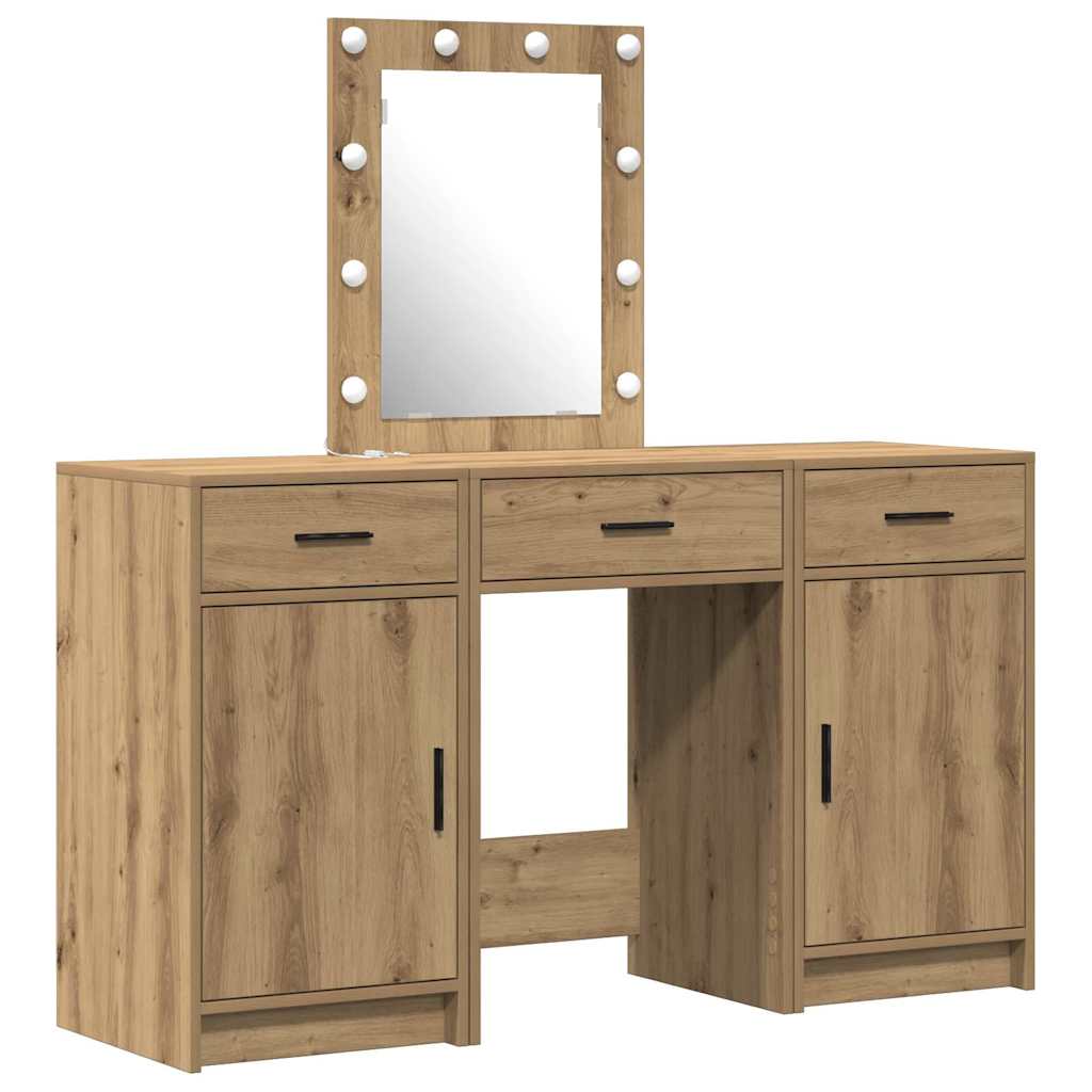 Schminktisch mit Schubladen Weiß 50 x 41 x 135 cm Holzwerkstoff