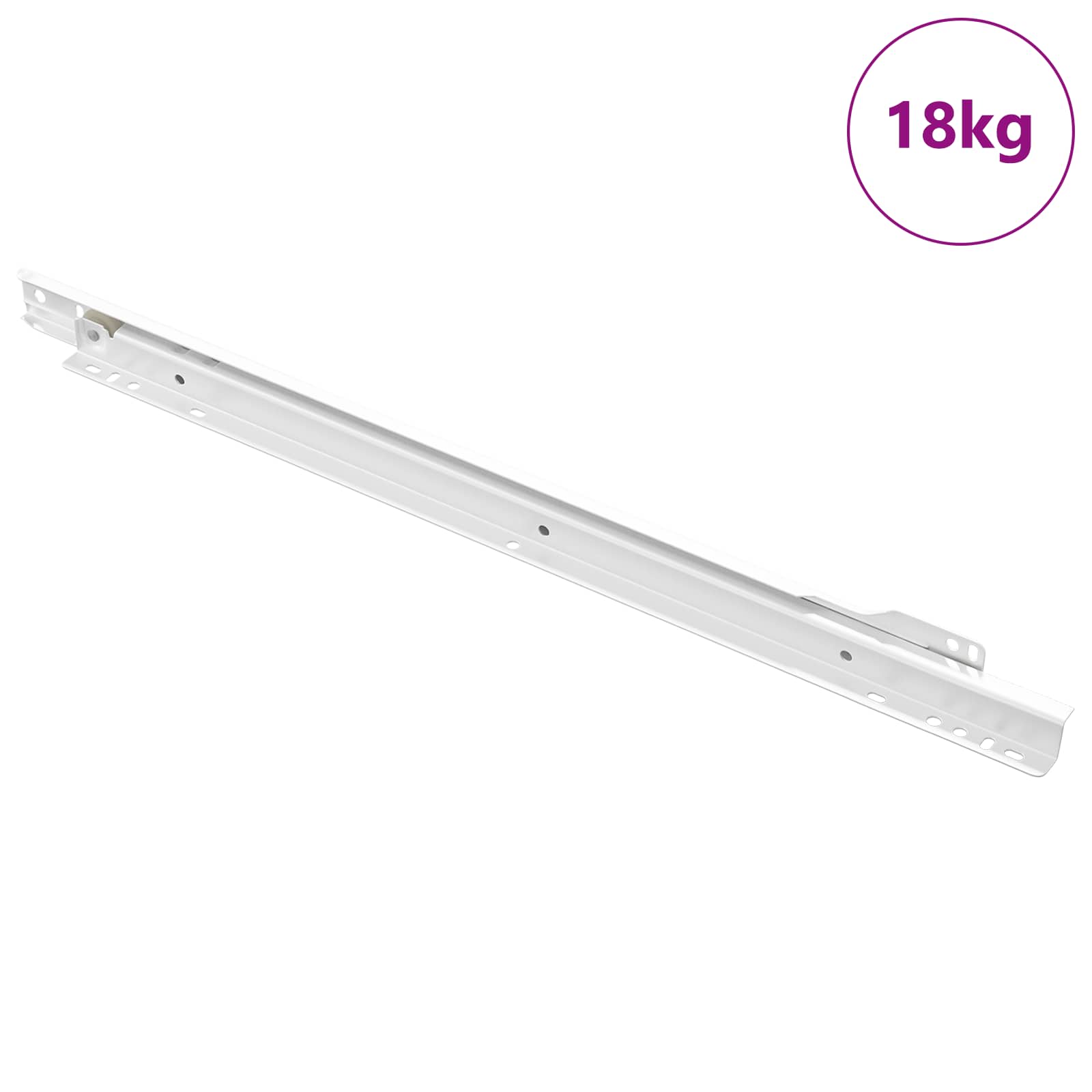 Schubladenschiene 2 pcs Weiß 250 mm Stahl