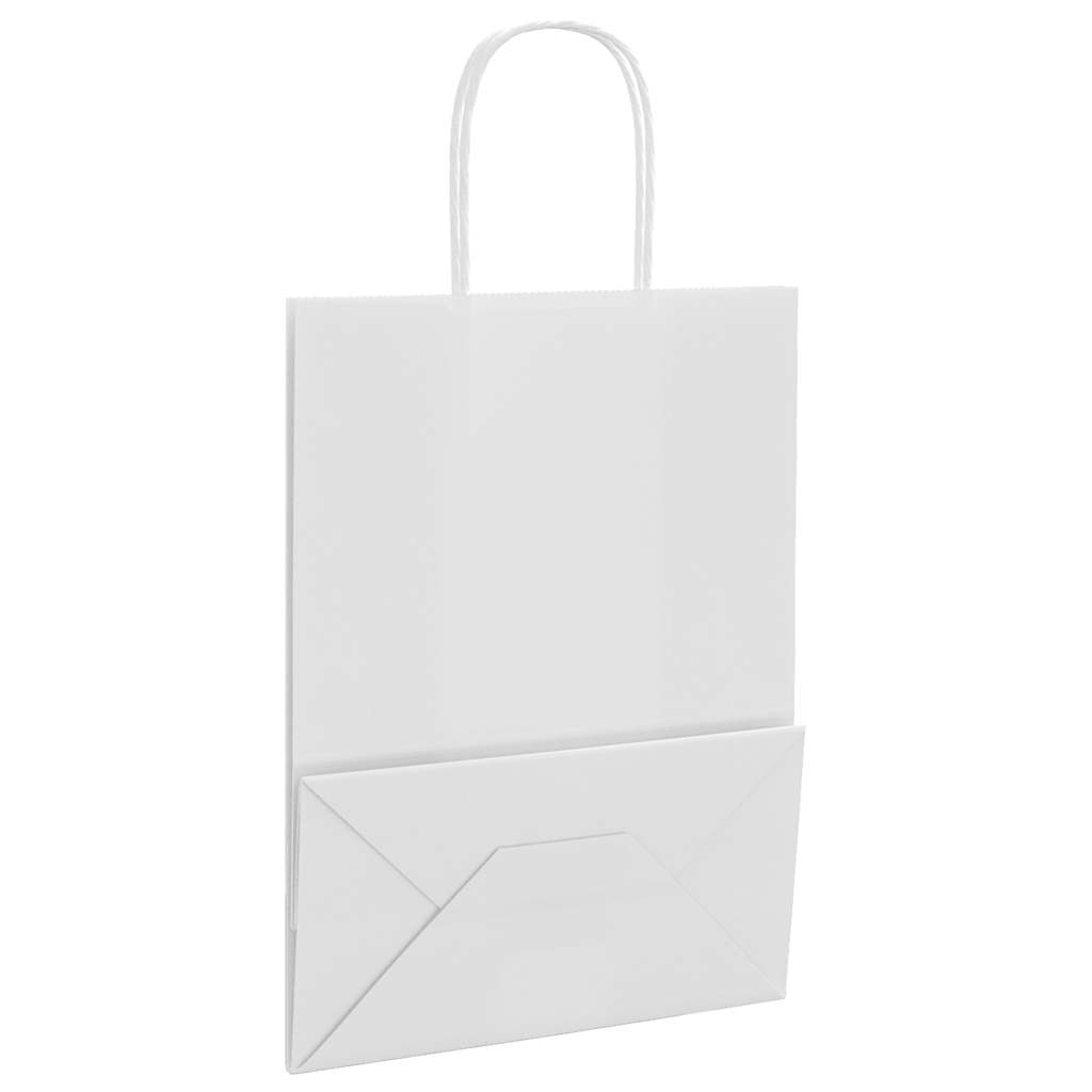 Papiertragetaschen 50 Stk. mit Henkeln Braun 21x11x36 cm