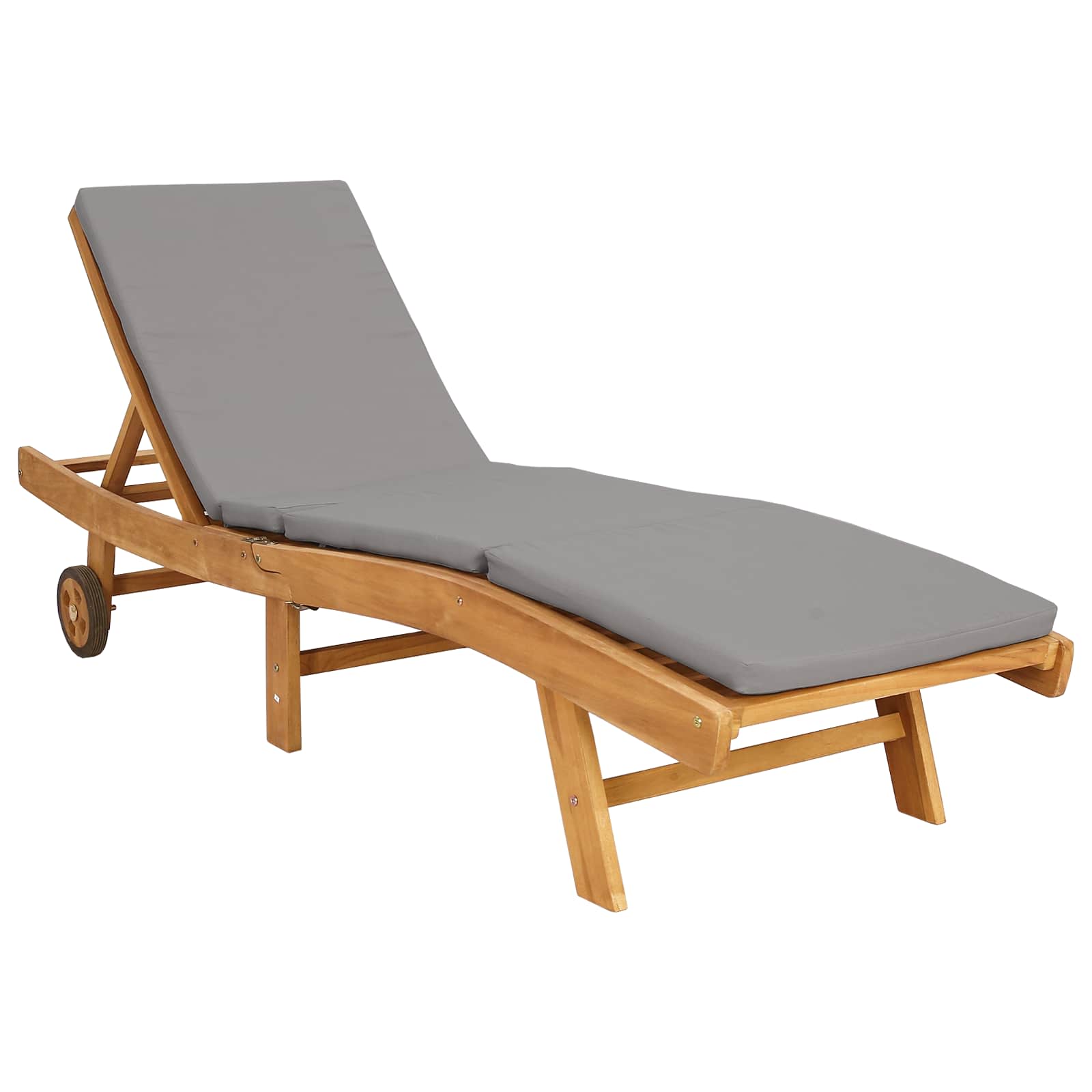 Sonnenliege Braun Massivholz Teak