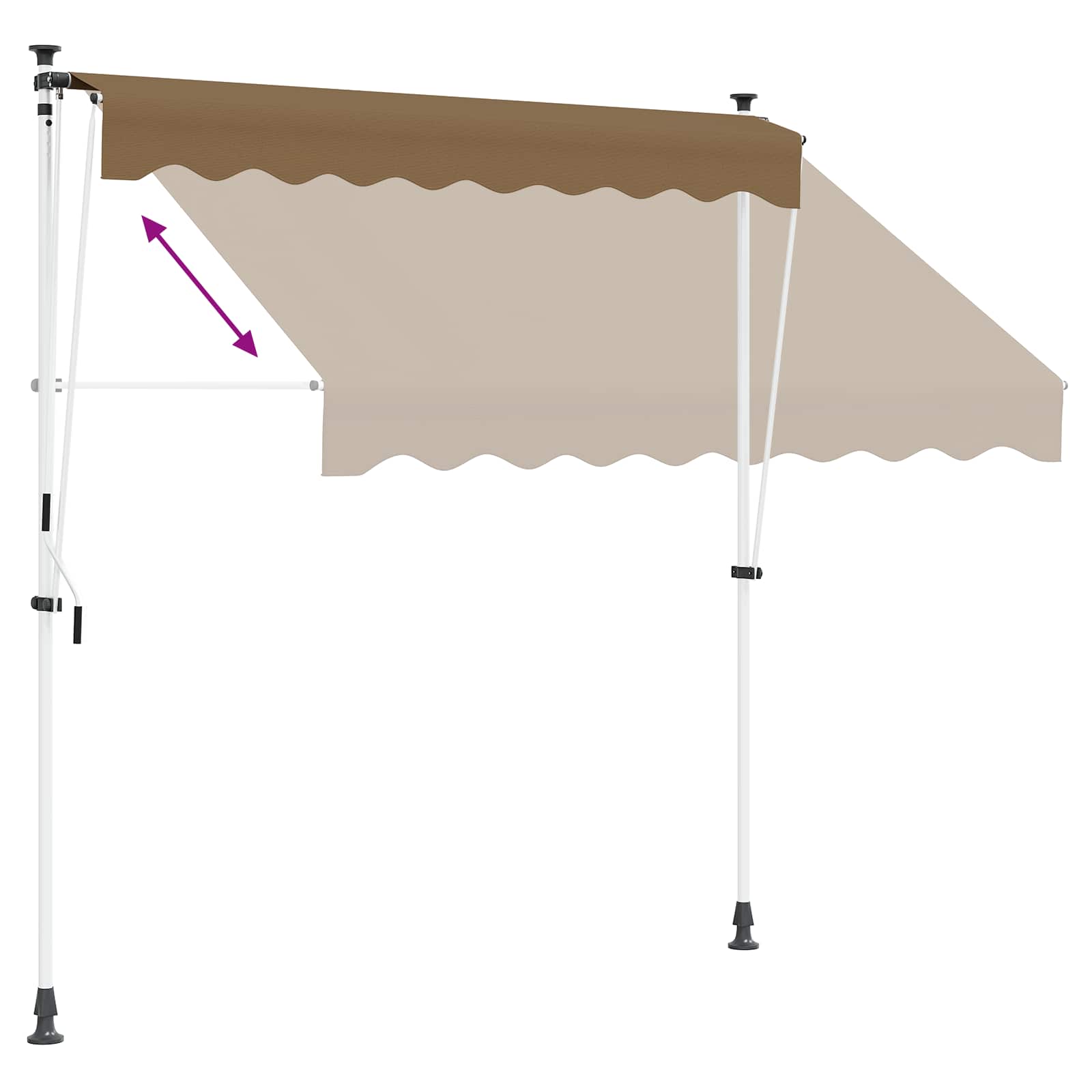 Einziehbare Markise Handbetrieben 150 cm Anthrazit