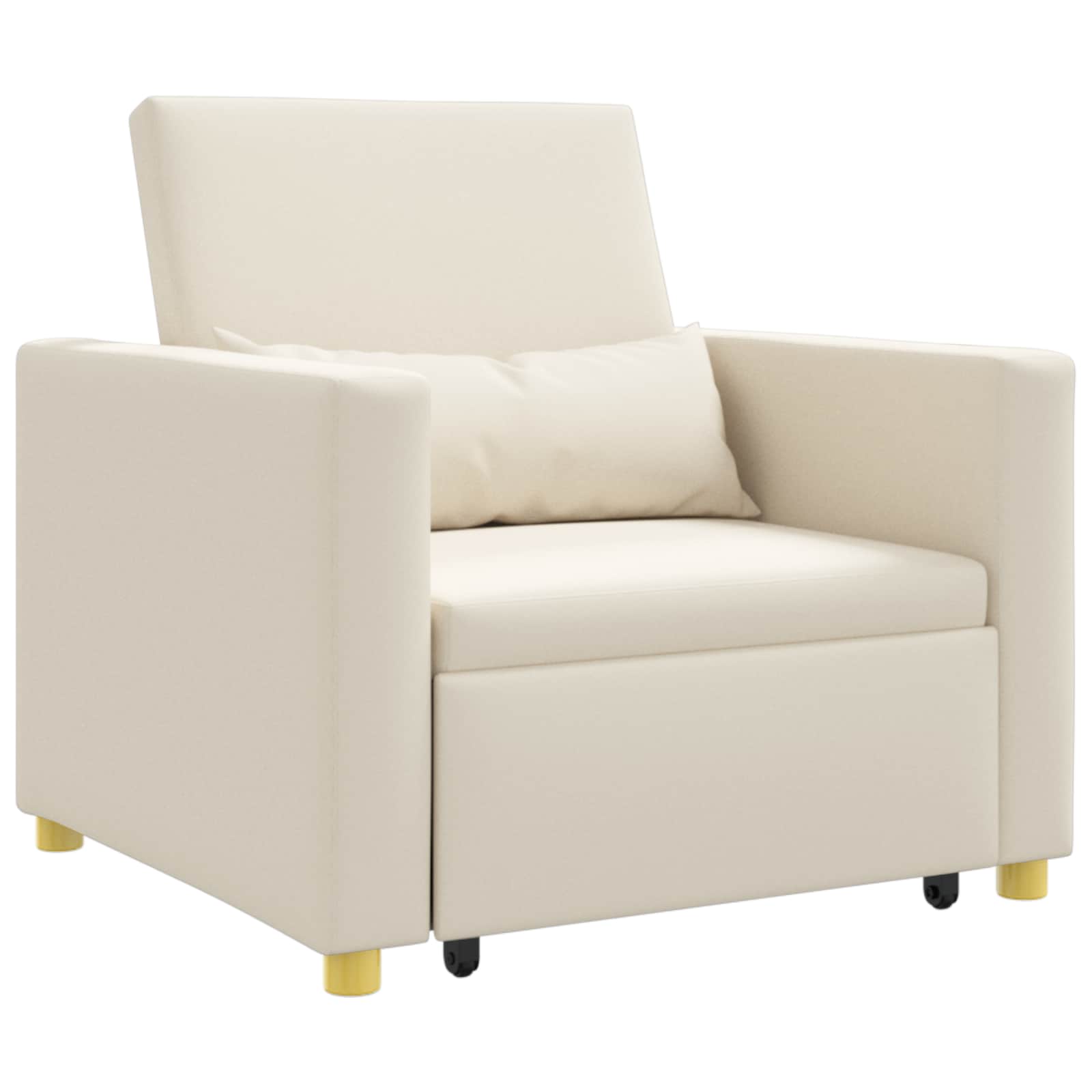Ausziehbare Schlafcouch Einzel Hellgrau 90 x 165 x 87 cm Stoff