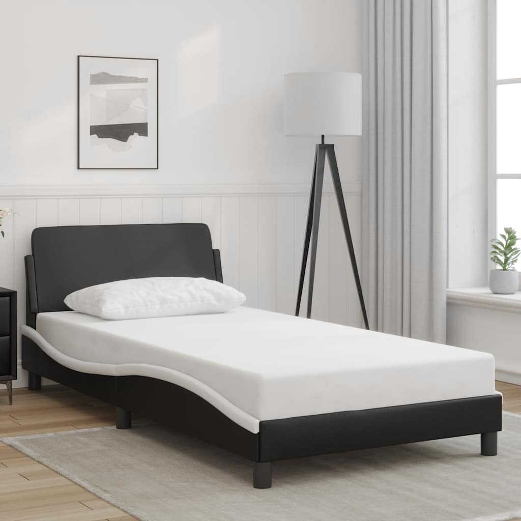 Bettgestell "Dover" Schwarz 80x200 cm Kunstleder