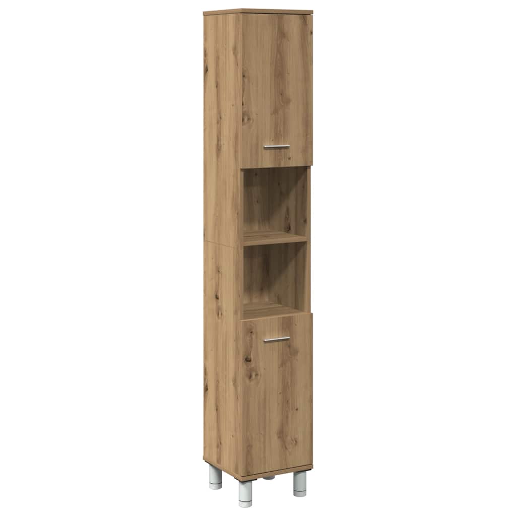 Badezimmerschrank Weiß 30x30x179 cm Holzwerkstoff