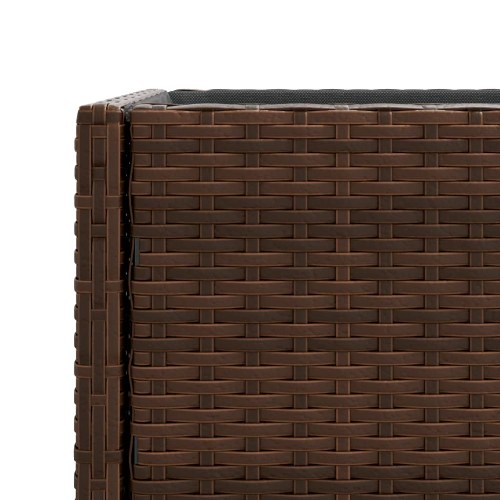 Hochbeete mit Ablage 2 Stk. Schwarz 70x28x70 cm Poly Rattan