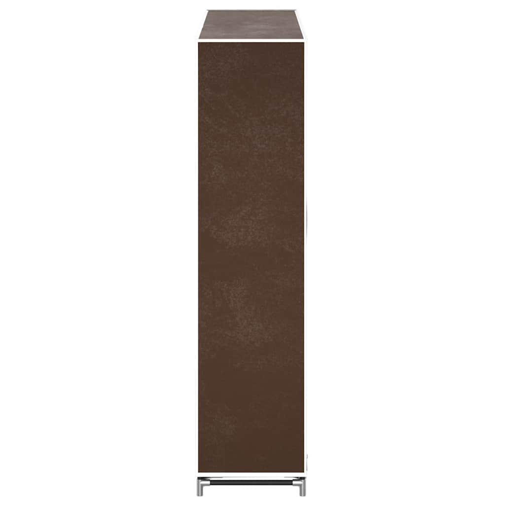 Stoff Schuhschrank mit Abdeckung 115 x 28 x 110 cm Schwarz
