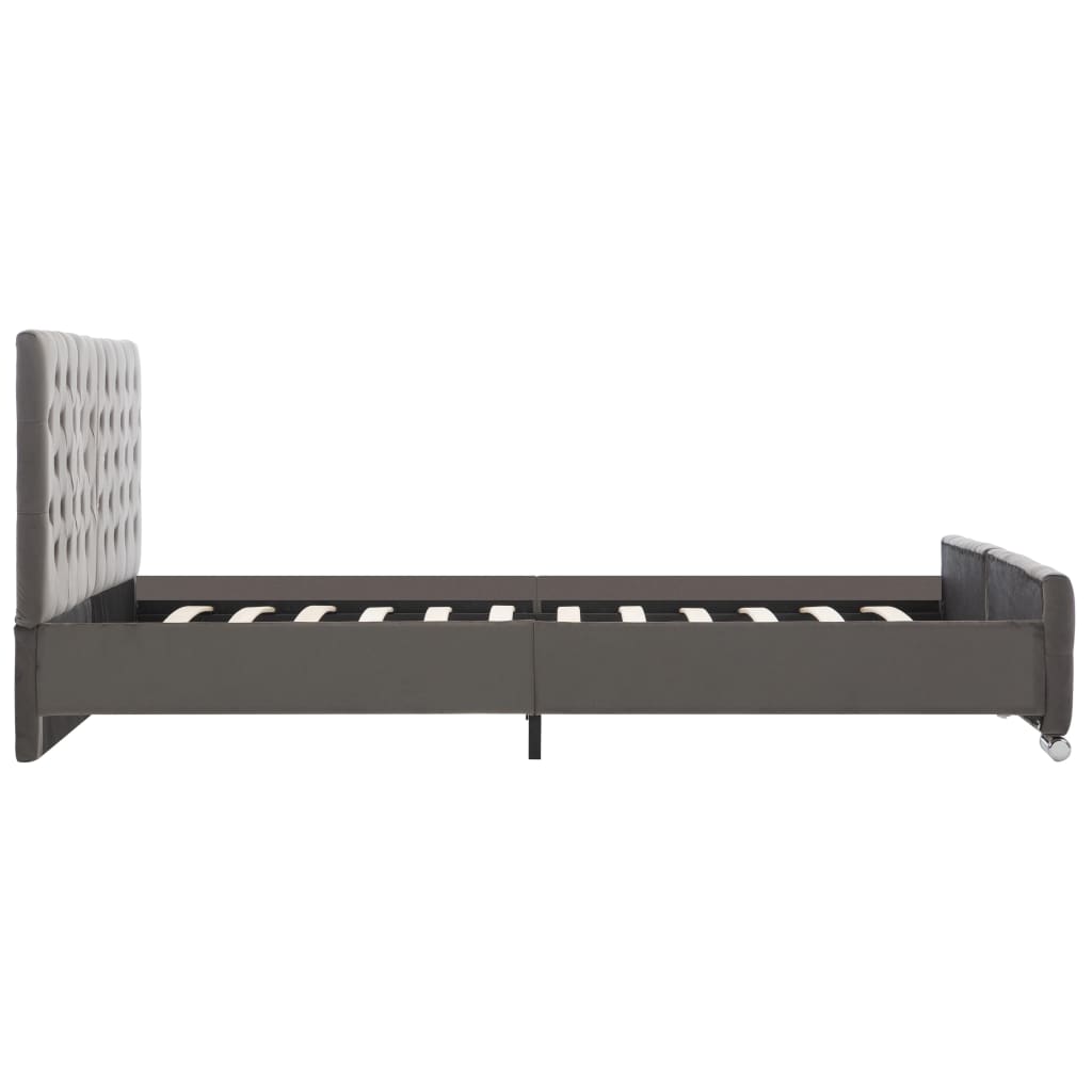 Bettgestell Grau Samt 120x200 cm