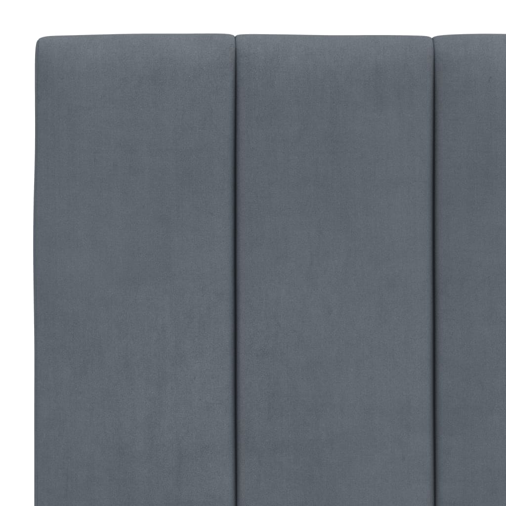 Bett mit Matratze "Hanko" Hellgrau 80x200 cm Samt