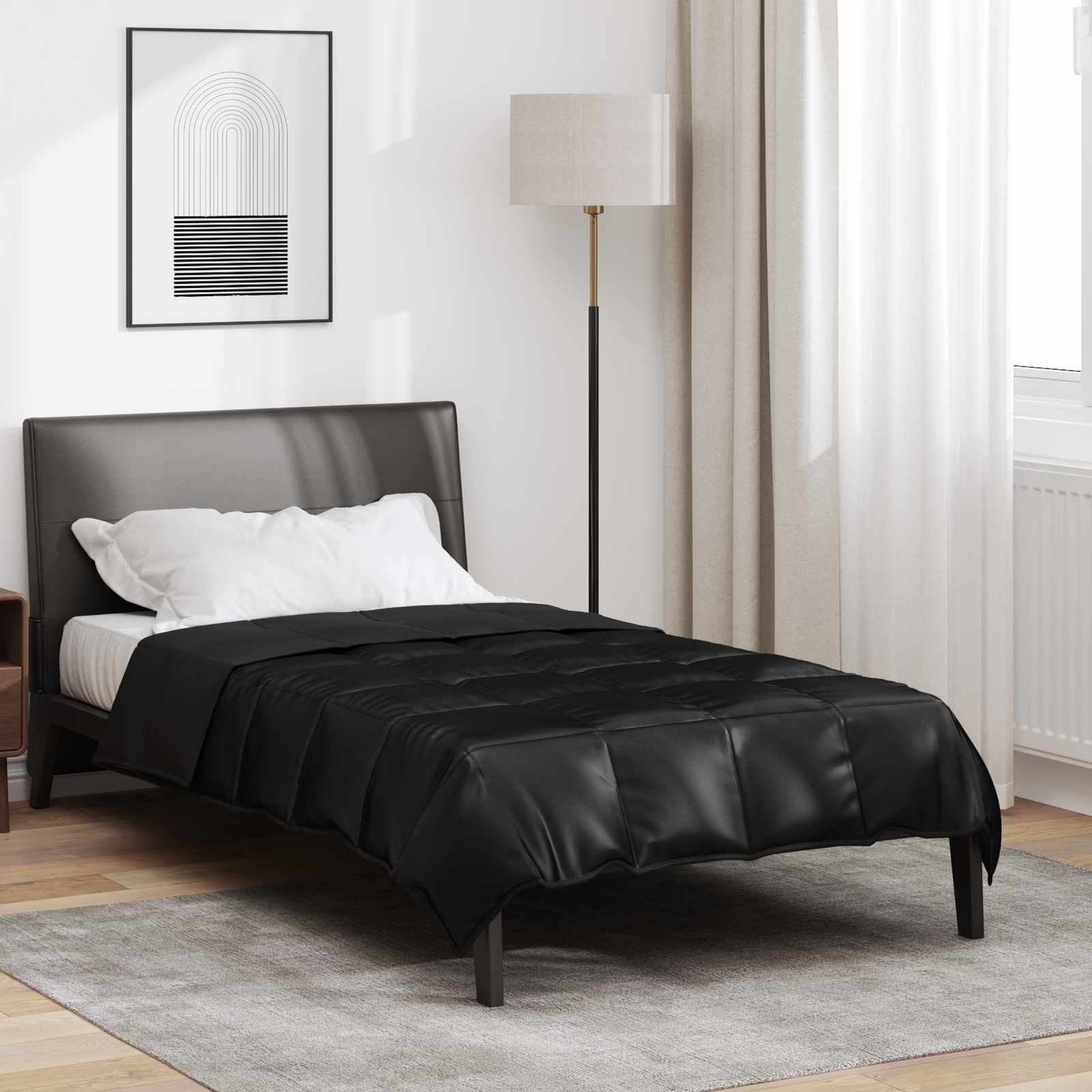Ganzjahresbettdecke Gold 135 x 200 cm Satin und Mikrofaser