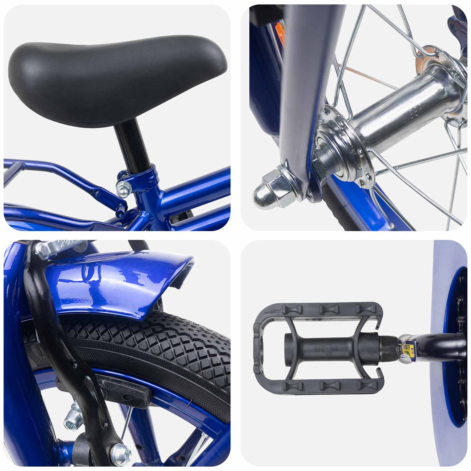 Kinderfahrrad 18 Zoll für 5-7 Jahre alt Schwarz