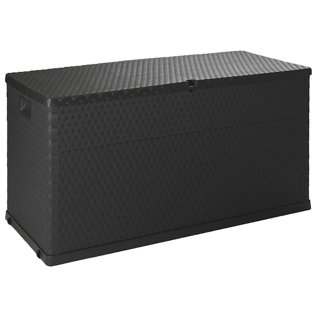 Garten-Aufbewahrungsbox Braun 120x56x63 cm PP Rattan