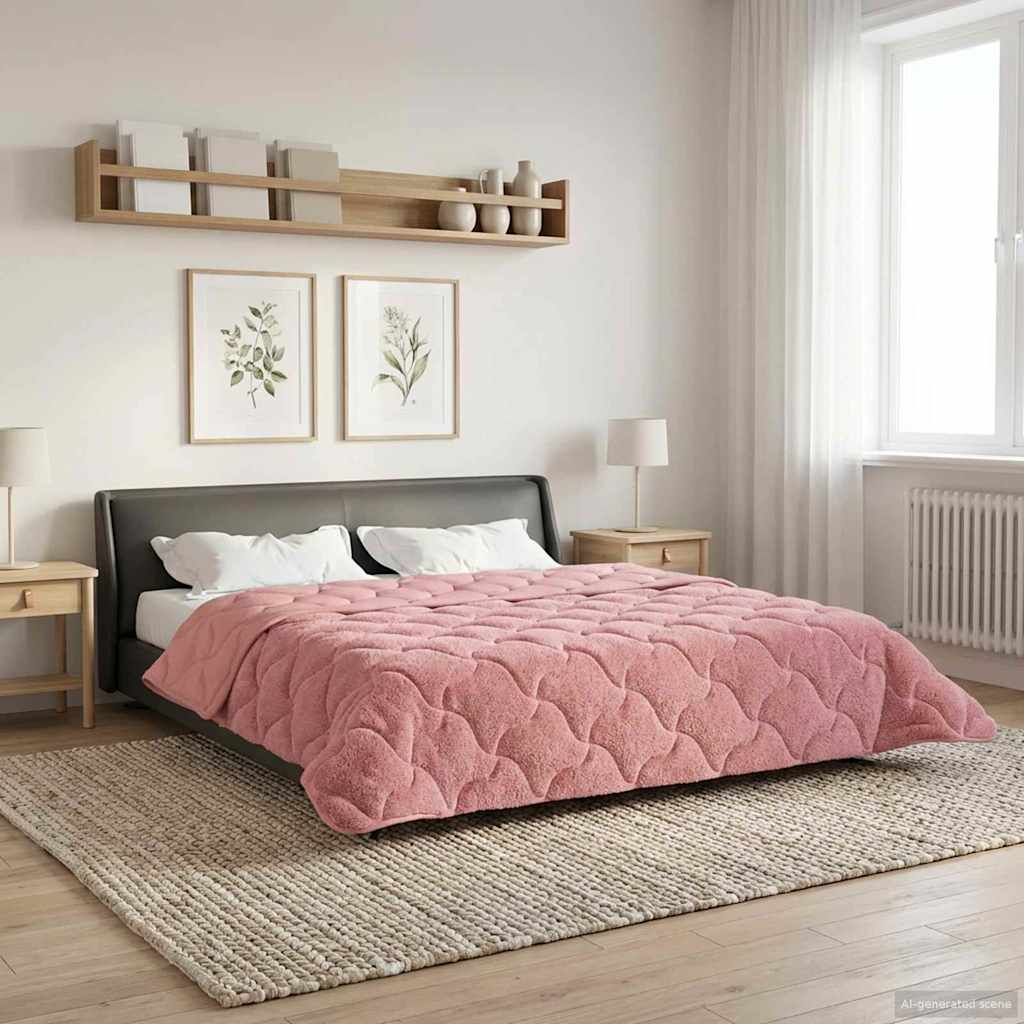 Winterbettdecke Gepolstert Anthrazit 135 x 200 cm