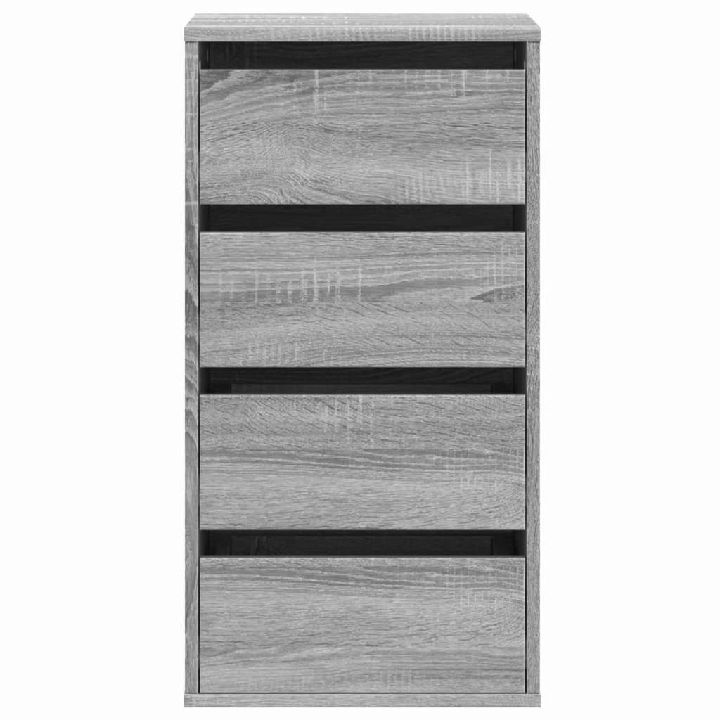 Schubladenschrank Schwarz Eichen-Optik 41 x 40 x 58 cm