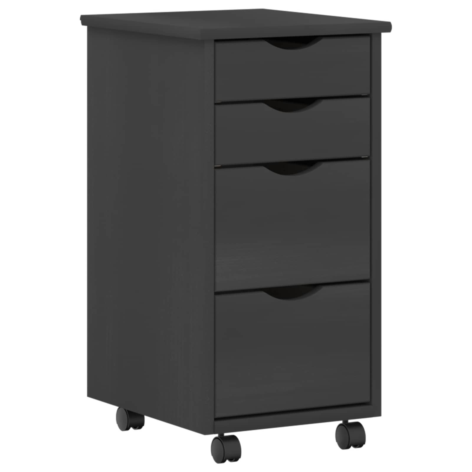 Desk und Rolling Cabinet Set MOSS 2 pcs Honigbraun