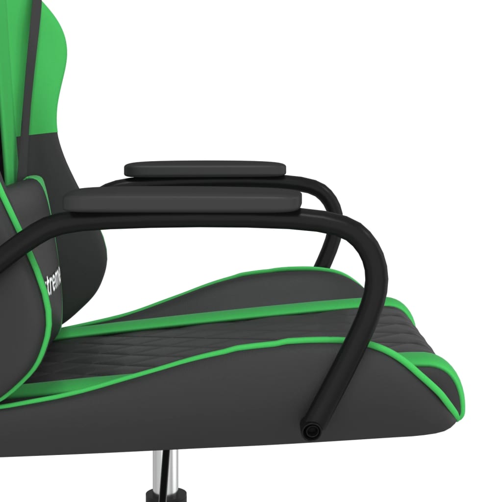 Gaming-Stuhl mit Massagefunktion Schwarz und Blau Kunstleder