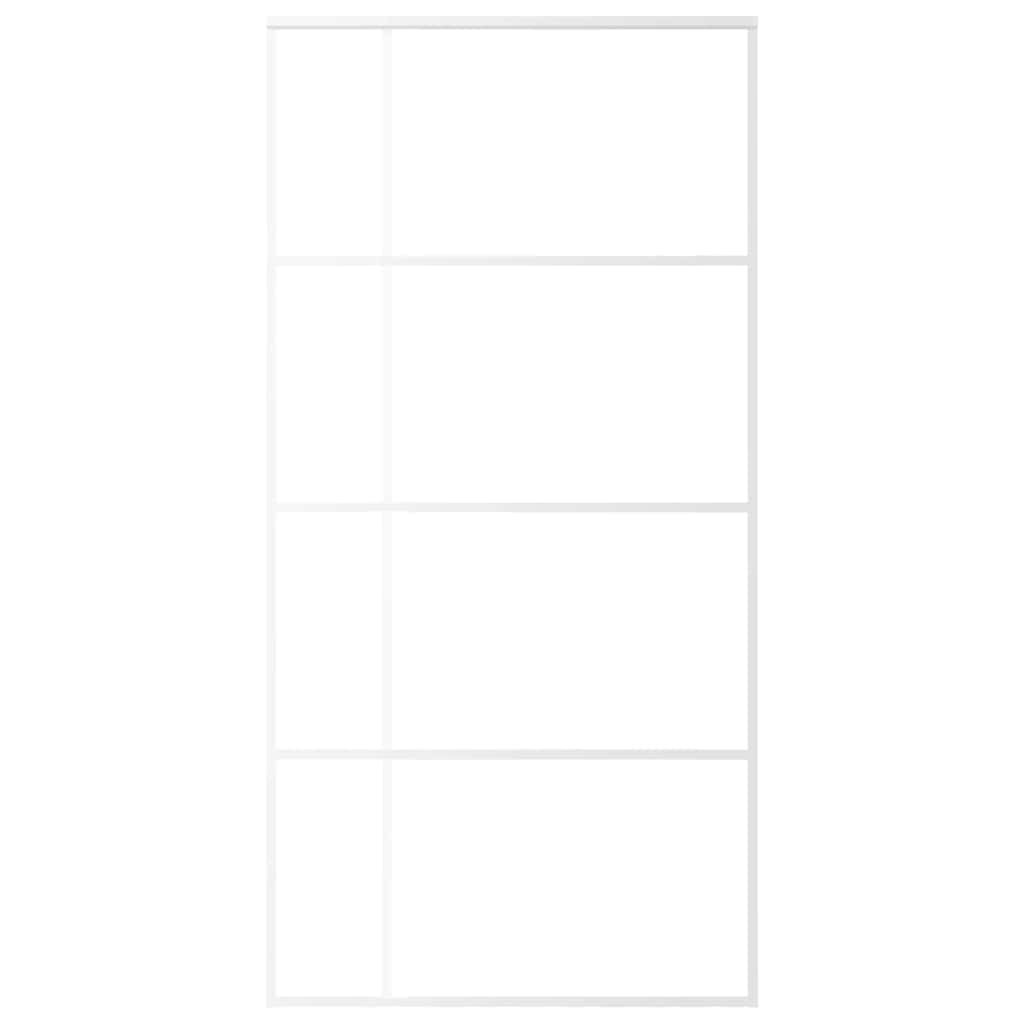 Schiebetür ESG-Glas und Aluminium 76x205 cm Schwarz