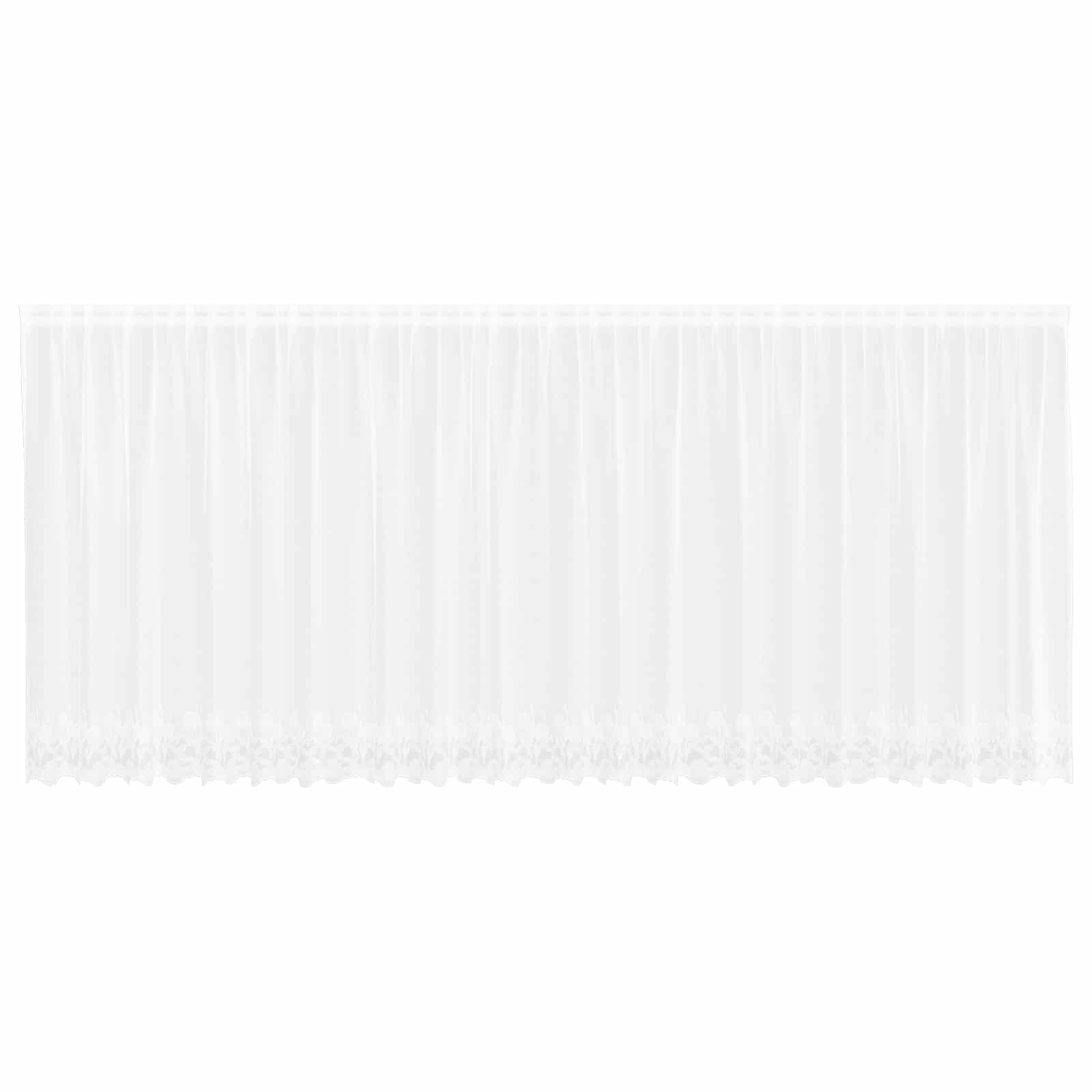 Spitzenvorhang mit Vorhängen Floral Weiß 80 x 150 cm Polyester