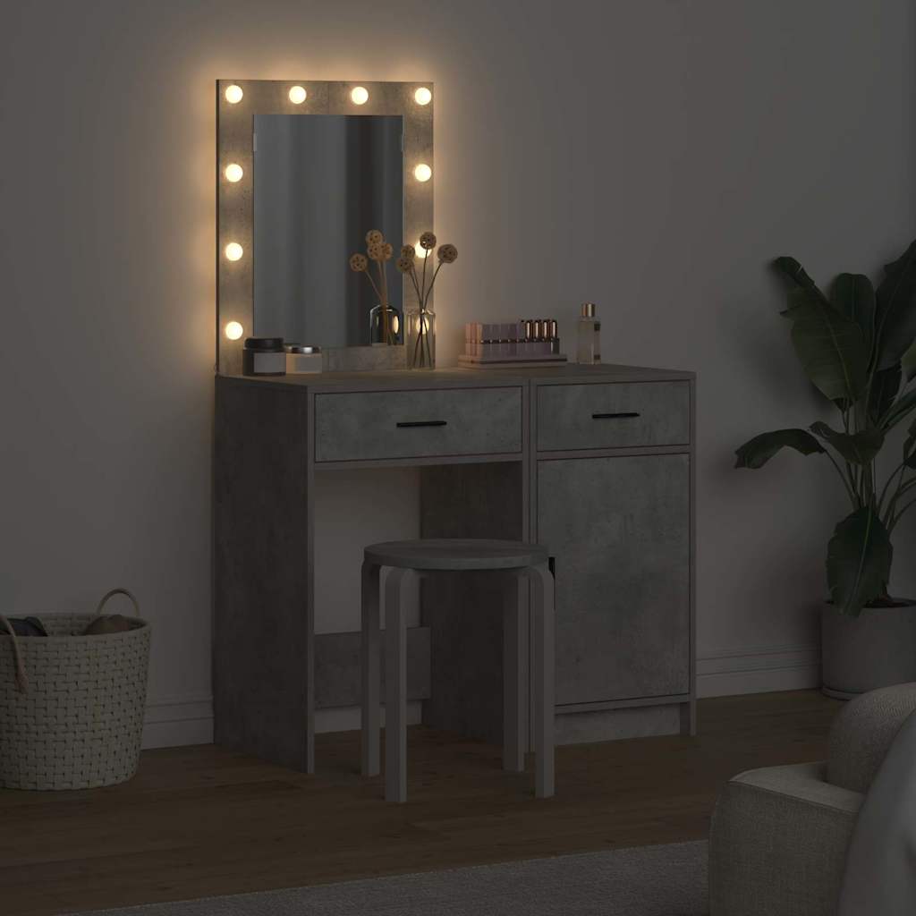 Schminktisch mit Tür 2 pcs Weiß 50 x 41 x 135 cm Holzwerkstoff