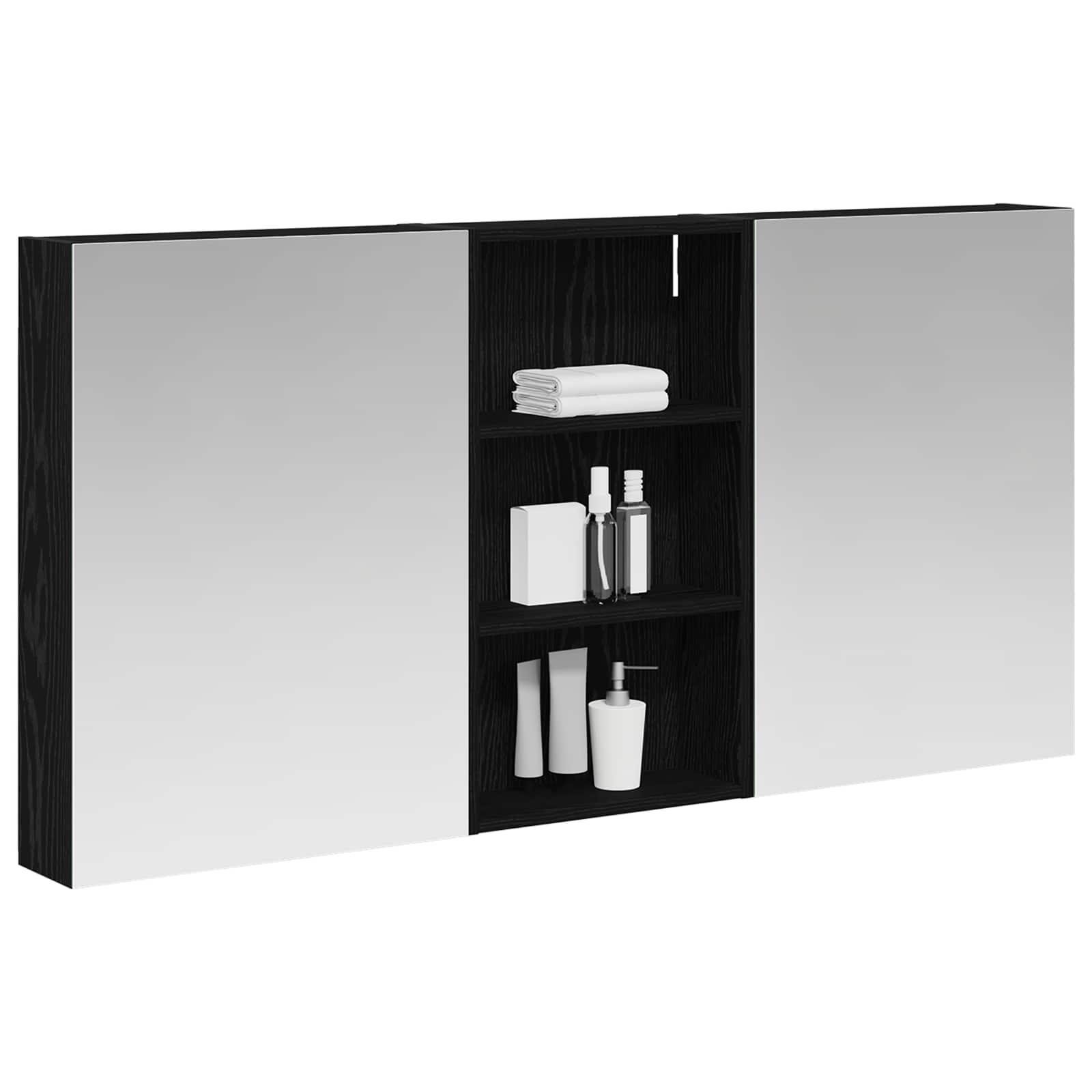 Badezimmerschrank-Set 3 pcs 80 x 10,5 x 50 cm Holzwerkstoff