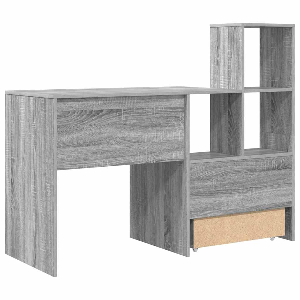 Schreibtisch mit Regal Weiß 131,5 x 50 x 106,5 cm Holzwerkstoff