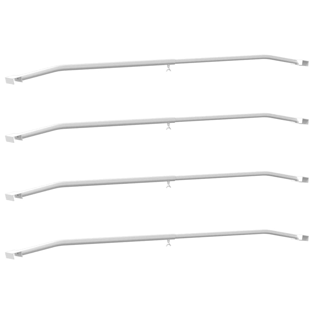 Planehalterung für Anhänger 2 Stk. Silber 102-155 cm Aluminium