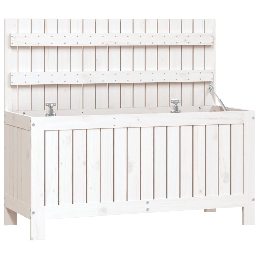 Gartentruhe Grau 76x42,5x54 cm Massivholz Kiefer