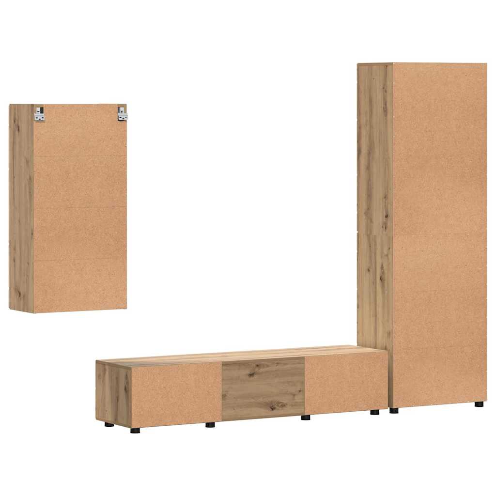 Highboard mit Regal FLORIN Weiß 60 x 35 x 182 cm Holzwerkstoff