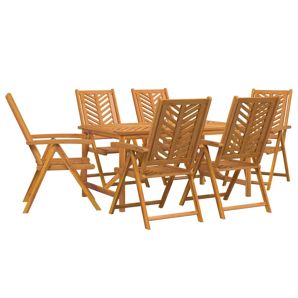 Garten Essgruppe 3 Stk. Braun Massivholz Akazie