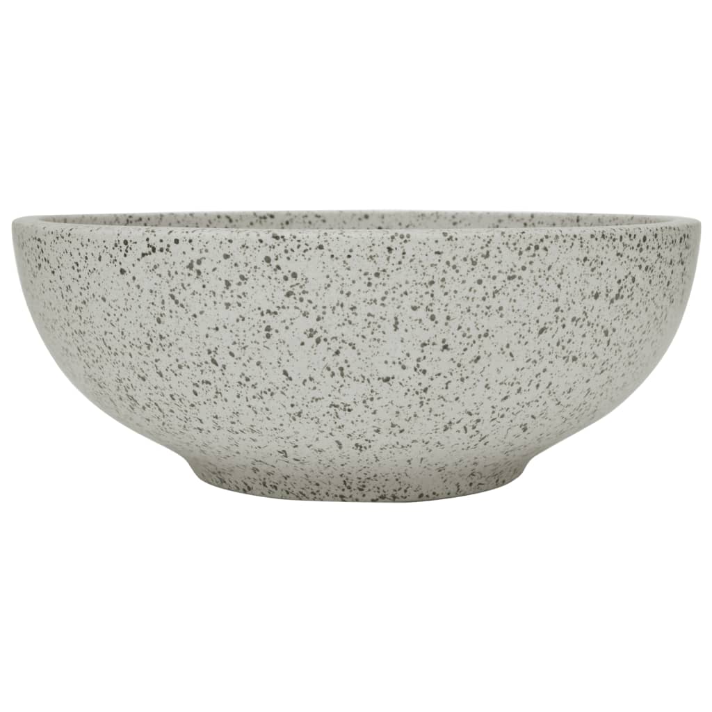 Aufsatzwaschbecken Weiß und Blau Rund Ø41x14 cm Keramik