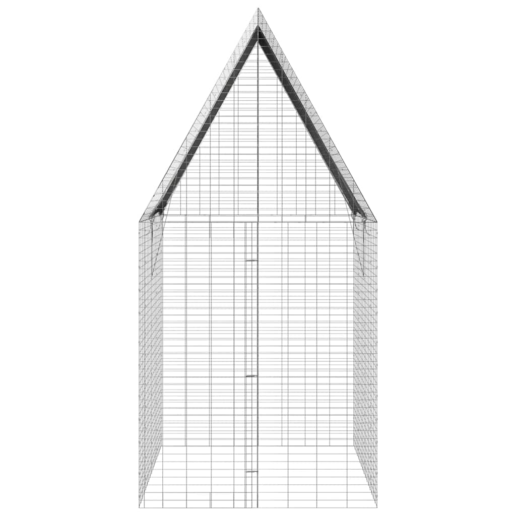 Hühnerkäfig 2 pcs Silber 600 x 100 x 210 cm Verzinkter Stahl