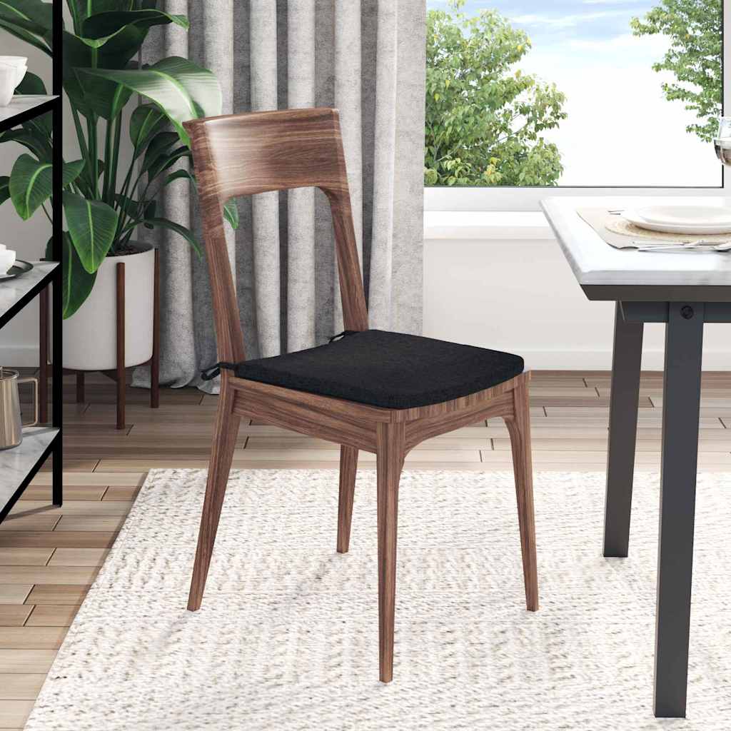 Sitzkissen 4 pcs Hellgrau 40 x 40 x 3 cm Stoff