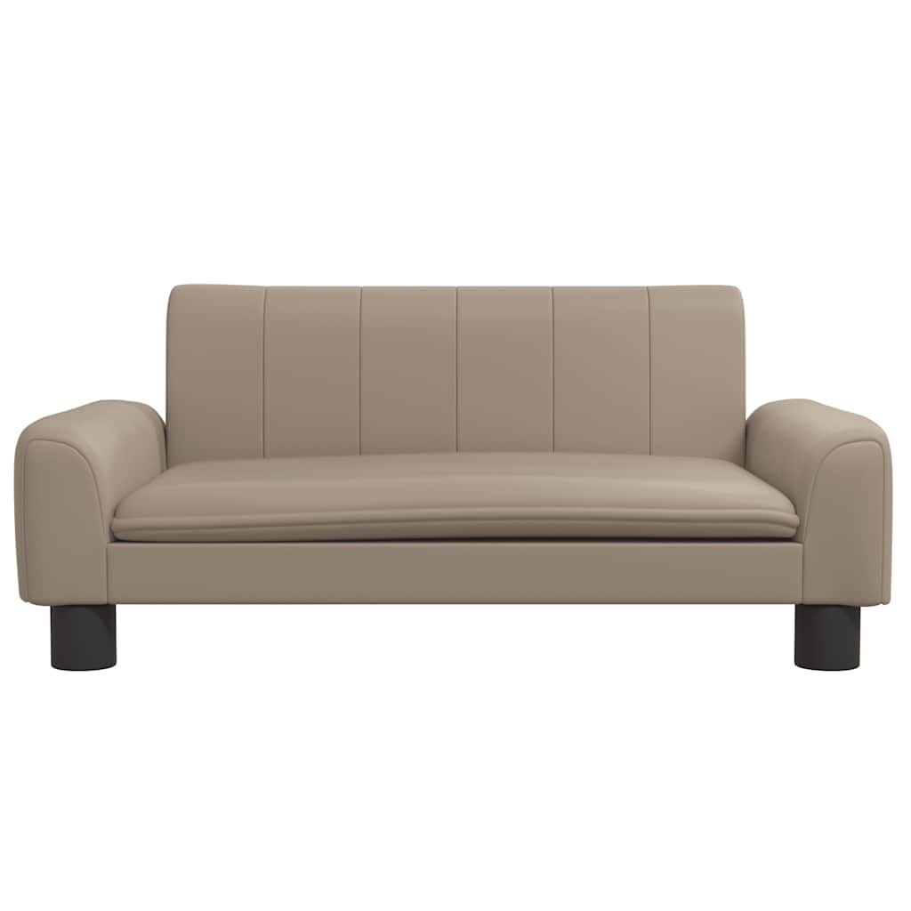 Kindersofa Schwarz 70x45x30 cm Kunstleder