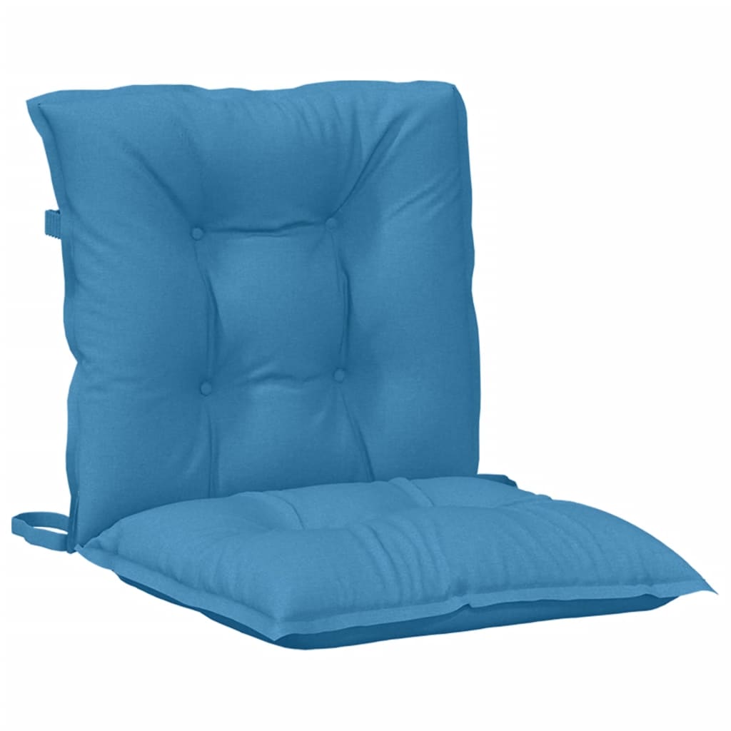 Niedriglehner-Auflagen 2 Stk Melange Anthrazit 100x50x7cm Stoff